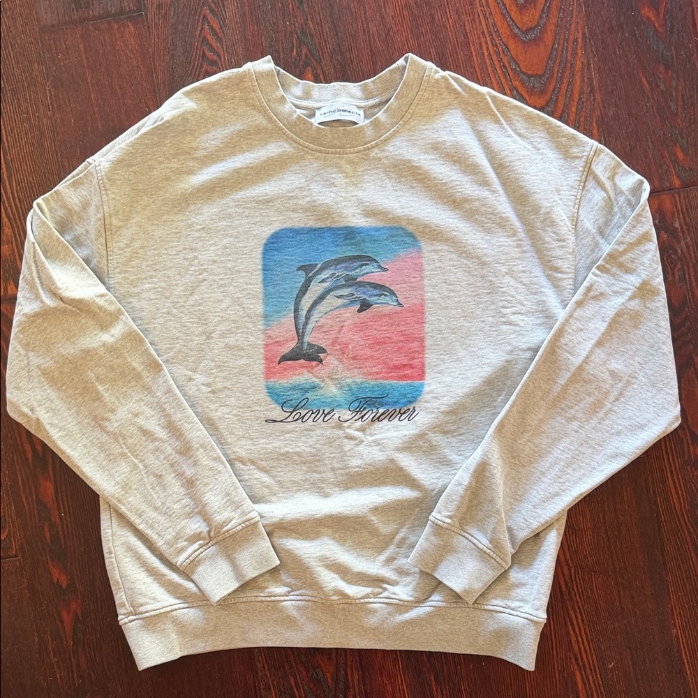 Carne Bollente “Love Forever” Sunset Swimmers Dolphin sweater